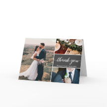 グレモダンイ結婚の感謝の写真カスタムカード