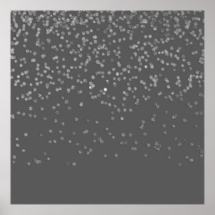 グレモダンーと銀フェイクのグリッター紙吹雪 ポスター