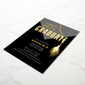 グレモダンーはっきりしたグラードキャップ卒業 箔招待状 (回転した状態)