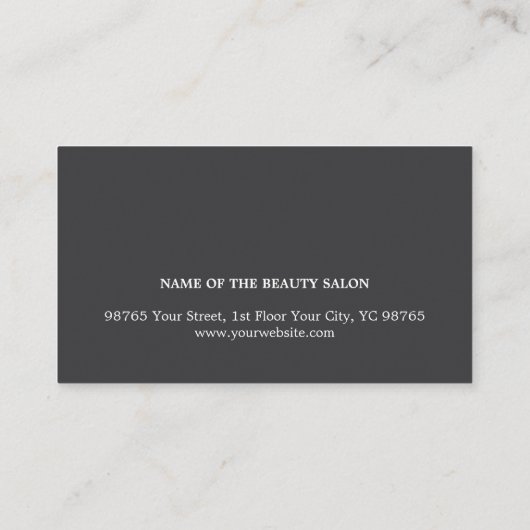 グレモダンーエレガントグホワイト美容師 名刺 (裏面)