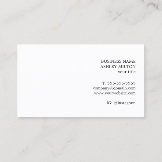 グレモダンーエレガントバラゴールデンストライプ 名刺 (裏面)