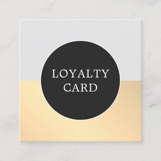 グレモダンーエレガントフェイク金ゴールド美しい ロイヤリティカード (正面)
