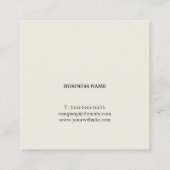 グレモダンーエレガントーストライプコンサルタント スクエア名刺 (裏面)