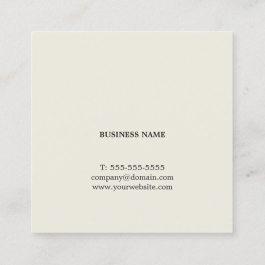 グレモダンーエレガントーストライプコンサルタント スクエア名刺 (裏面)