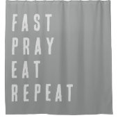 グレモダンーシンプルタイポグラフィ引用文ラマダン シャワーカーテン (正面)