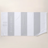 グレモダンーストライプズ・モノグラム ビーチタオル (正面)