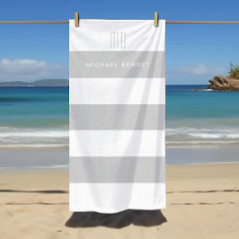 グレモダンーストライプズ・モノグラム ビーチタオル