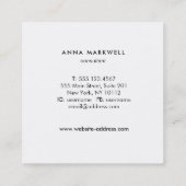 グレモダンーストライププロフェッショナルモノグラム スクエア名刺 (裏面)