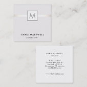 グレモダンーストライププロフェッショナルモノグラム スクエア名刺 (正面/裏面)