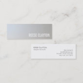グレモダンーミニマルグシルバープロフェッショナル スキニー名刺 (正面/裏面)