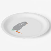 グレモダンーミニマルバニーシャワー誕生日プレート ペーパープレート (アングル)