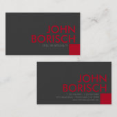 グレモダンーレッドスクエア名刺 名刺 (正面/裏面)