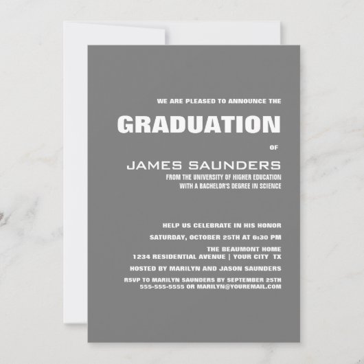 グレモダンー卒業党 招待状 (正面)