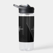 グレモダンー芸術的ブラックモノグラム ウォーターボトル (右面)