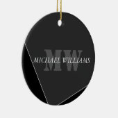 グレモダンー芸術的ブラックモノグラム セラミックオーナメント (右)