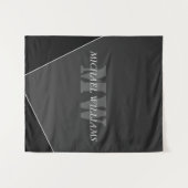 グレモダンー芸術的ブラックモノグラム タペストリー (正面(横))