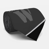 グレモダンー芸術的ブラックモノグラム ネクタイ (ロール)