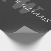 グレモダンー芸術的ブラックモノグラム ラッピングペーパー (角)