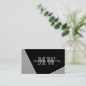 グレモダンー芸術的ブラックモノグラム ロイヤリティカード (スタンド正面)