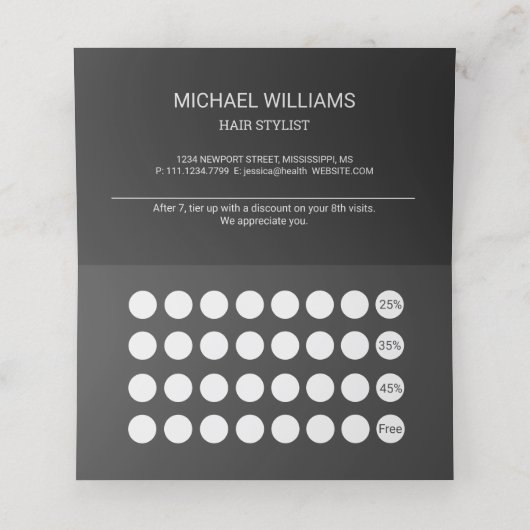 グレモダンー芸術的ブラックモノグラム ロイヤリティカード (内部開封)