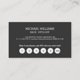 グレモダンー芸術的ブラックモノグラム ロイヤリティカード