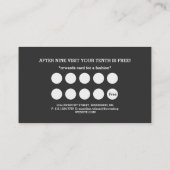 グレモダンー芸術的ブラックモノグラム ロイヤリティカード (裏面)