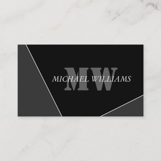 グレモダンー芸術的ブラックモノグラム ロイヤリティカード (正面)