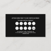 グレモダンー芸術的ブラックモノグラム ロイヤリティカード (裏面)