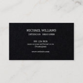 グレモダンー芸術的ブラックモノグラム 名刺 (裏面)