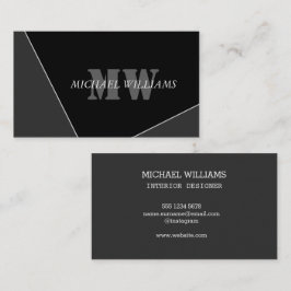 グレモダンー芸術的ブラックモノグラム 名刺