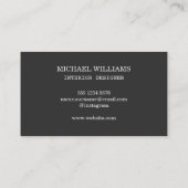 グレモダンー芸術的ブラックモノグラム 名刺 (裏面)