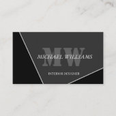 グレモダンー芸術的ブラックモノグラム 名刺 (正面)