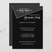 グレモダンー芸術的ブラックモノグラム 招待状 (正面/裏面)