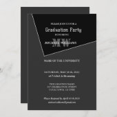 グレモダンー芸術的ブラックモノグラム 招待状 (正面/裏面)