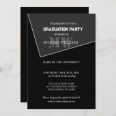 グレモダンー芸術的ブラックモノグラム 招待状 (正面/裏面)