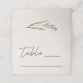 グレモダンー&オリーブグリーン結婚ズ プレイスカード (外部開封)