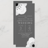 グレモダンー+ホワイトアネモーネ結婚ズ 招待状 (正面/裏面)