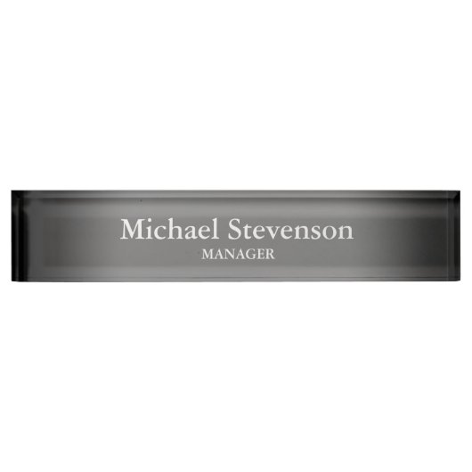 グレユニークーエレガントモダン机用ネームプレート デスクネームプレート (正面)
