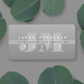 グレユニークーモダンモノグラムの差出人住所 ラベル