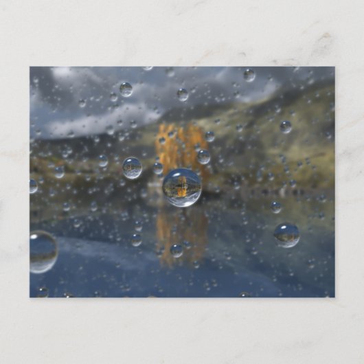 グレンにて雨　ポストカード ポストカード (正面)