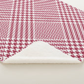 グレンの格子縞の模様が明る赤と白い。シームル シェルパブランケット (3/4)