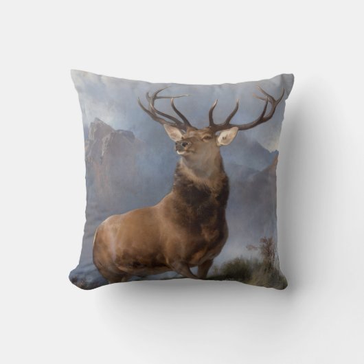 グレンの（昆虫）オオカバマダラ、モナーク（野生の牡鹿） (by Landseer) クッション (正面)