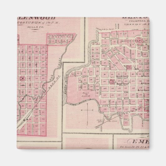 グレンウッド、デニソン、ハスティングスの計画 マグネット (正面)