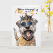 グレンオブイマールテリアードッグキングおもしろい誕生日 カード (黄色い花)