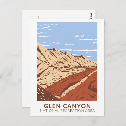 グレンキャニオンナバジョサンドストーンヴィンテージハガキ ポストカード (正面/裏面)