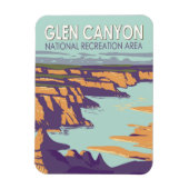 グレンキャニオンレイクパウエルトラベルアートヴィンテージ マグネット (縦)