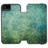 グレンギーエンボスティール（緑がかった色）ブルーダマスク INCIPIO iPhoneウォレットケース (フォリオオープン)