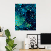 グレンギーターコイズと黄 ポスター (ホームオフィス)