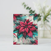 グレンギー花模様ポインセティシアグラフィティスクラップブック紙 (スタンド正面)