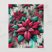 グレンギー花模様ポインセティシアグラフィティスクラップブック紙 (裏面)